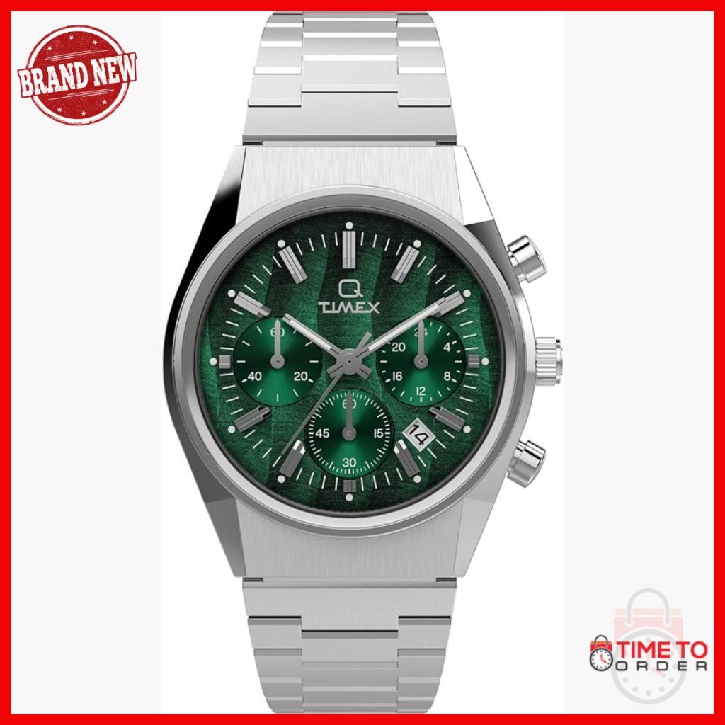 Men's Stainless Steel Chronograph Watch, Water Resistant, 40mm Case